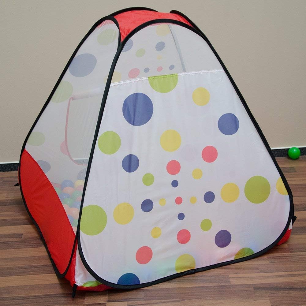LittleTom Bällebad Kinderzelt für Drinnen & Draussen - 90x90x90 Bällebad Baby Spielecke Wohnzimmer K