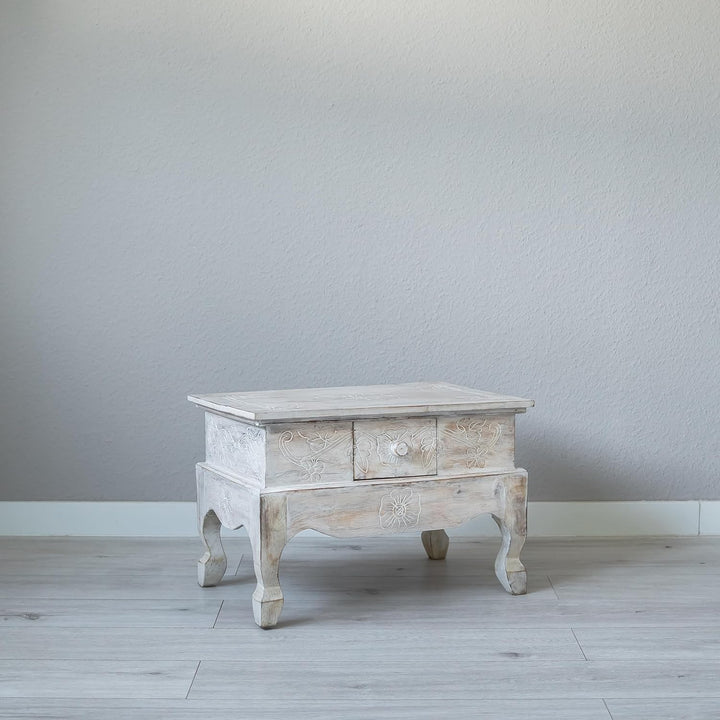 livasia Couchtisch, balinesischer Opiumtisch, Beistelltisch, Nachttisch