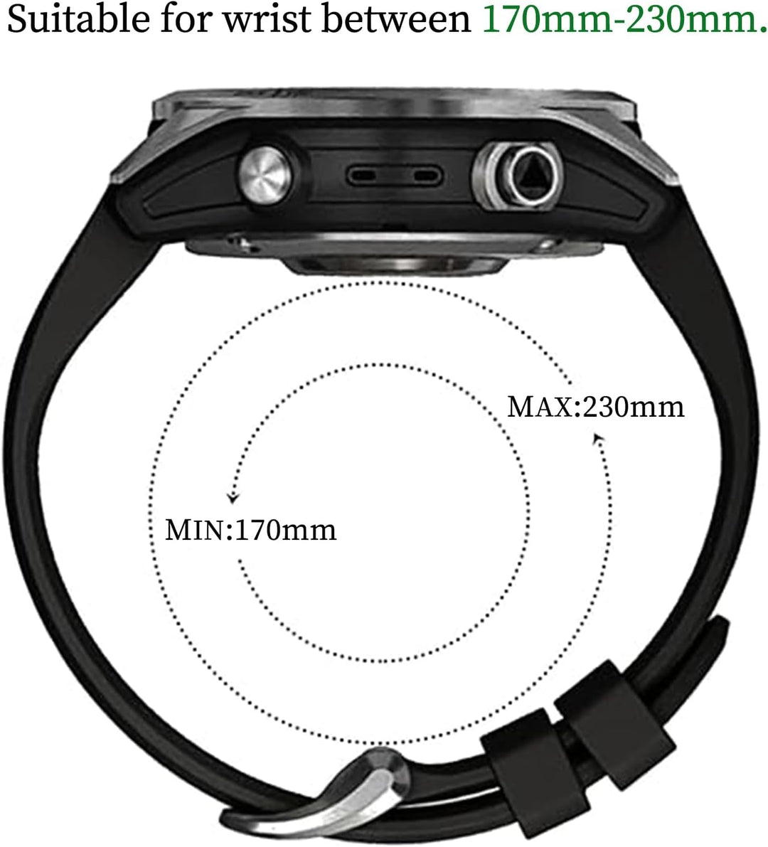 EZMVZKU 22mm QuickFit Armband für Garmin Fenix 8 47mm/Fenix 7/7 Pro/6/6 Pro,Silikon Ersatzarmband Sp