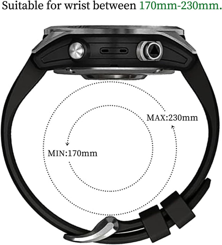 EZMVZKU 22mm QuickFit Armband für Garmin Fenix 8 47mm/Fenix 7/7 Pro/6/6 Pro,Silikon Ersatzarmband Sp