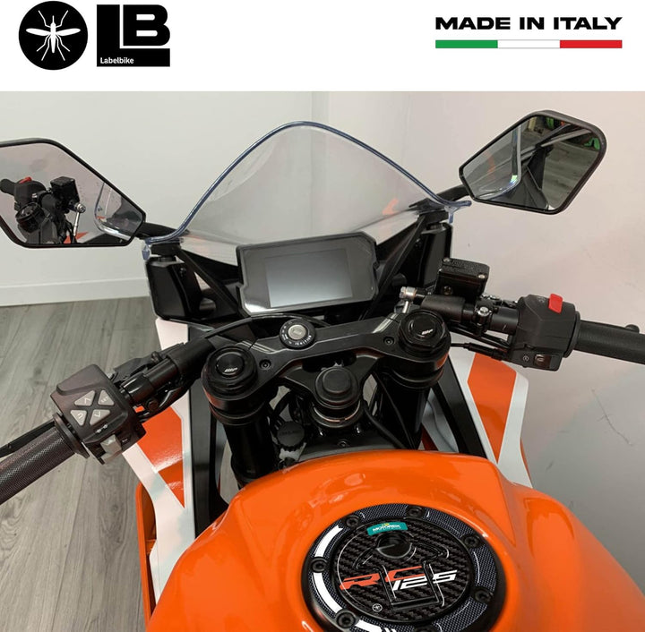 labelbike - 3D Gelharz Aufkleber Motorrad-Tankdeckelschutz kompatibel mit KTM RC 125 2022