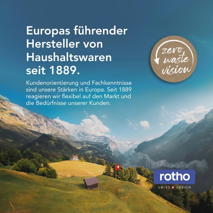 Rotho Twist Mülleimer-Set, 3 Stück, mit Klappdeckel, BPA-frei, schwarz/silber, 10L, 25L und 50L