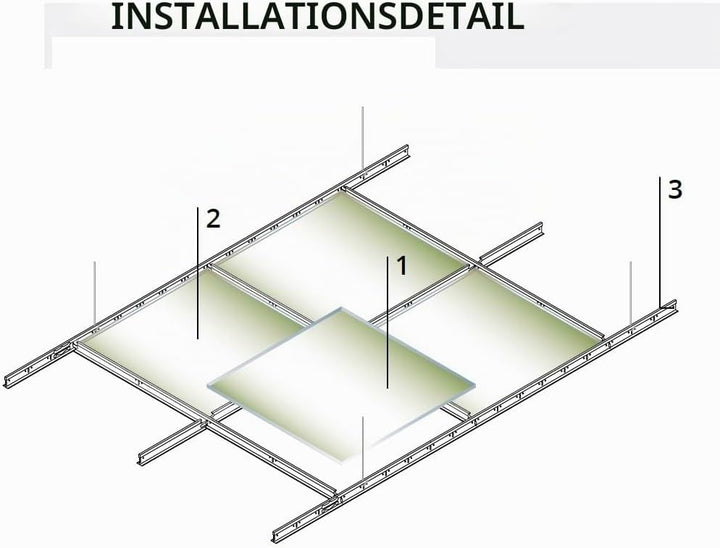 Deckenplatten 60 x 60 x 1,2 cm – 14 Stück – aus Mineralfaser – 5,04 m² Set – absorbierend – Rissopti