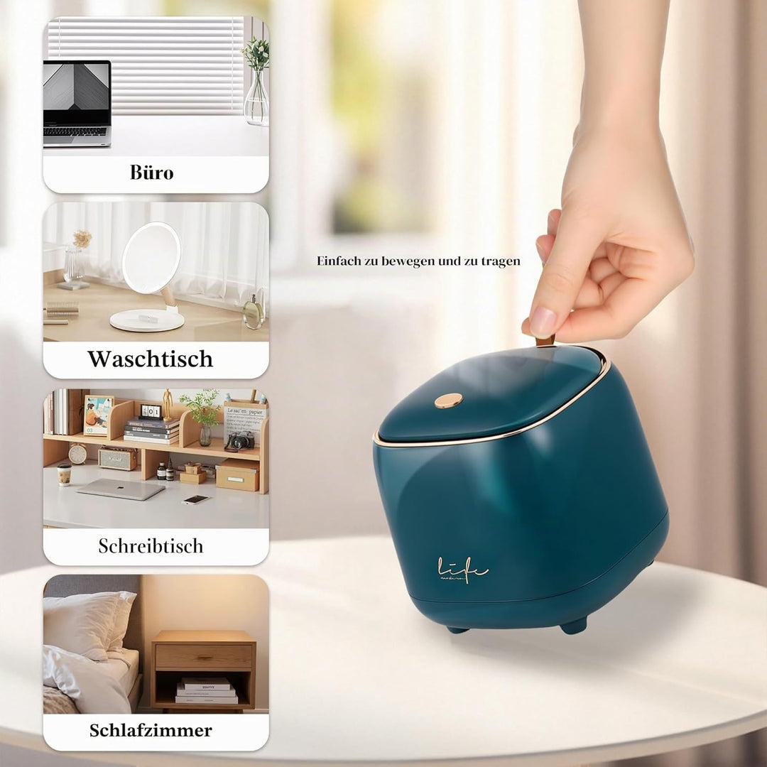 Mini Mülleimer, Tischmülleimer mit Deckel, Kleiner Tischabfalleimer für Küchenabfälle, Büro, Auto, B