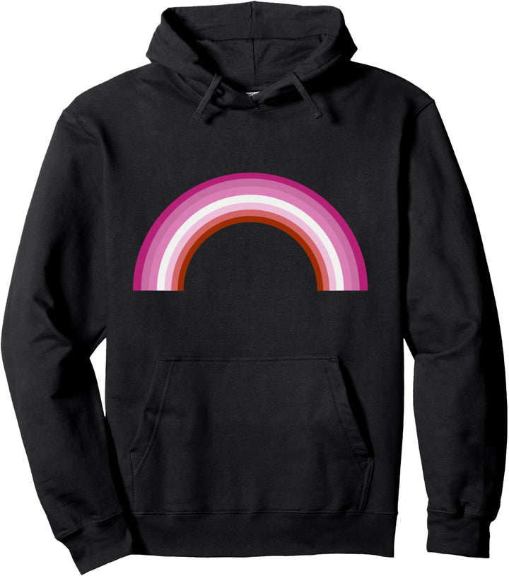 Lesbischer Pride-Flagge Pretty Pink Rainbow Pullover Hoodie