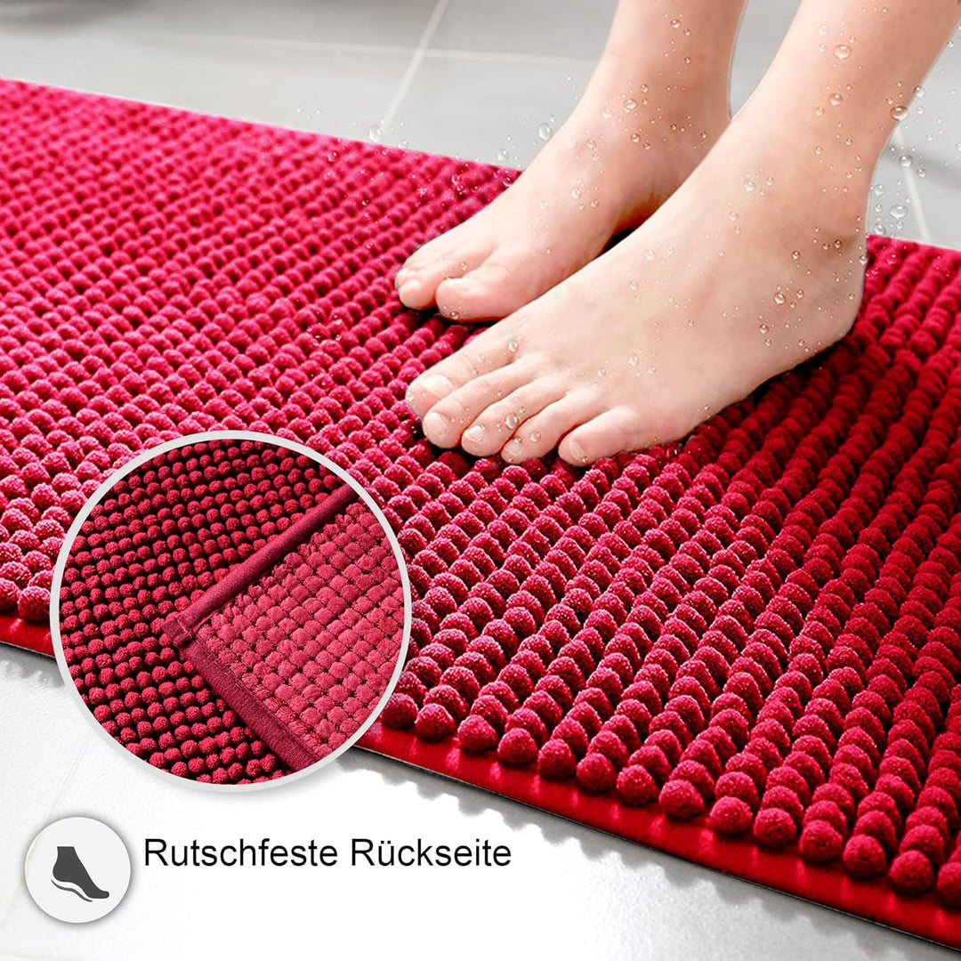 Decomira Badematte rutschfest | Als Badteppich Set kombinierbar | Badezimmer-Teppich Bad-Vorleger wa