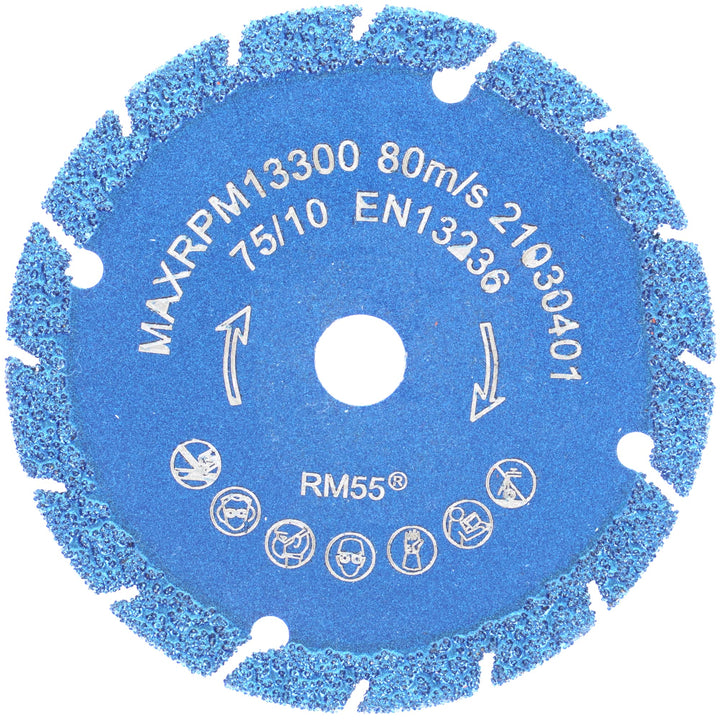 PRODIAMANT 75mm Multicut Diamant Trennscheibe für akku Winkelschleifer 76mm Akkuflex Titanit-Segment