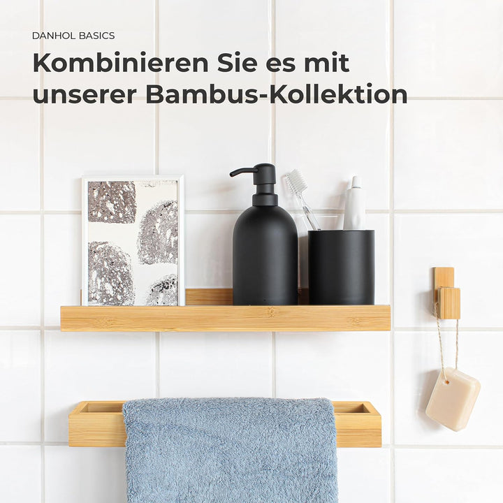 Badregal | Ohne Bohren (Selbstklebend) | Wandregal ohne Bohren für Badezimmer Küche Wohnzimmer | Kle