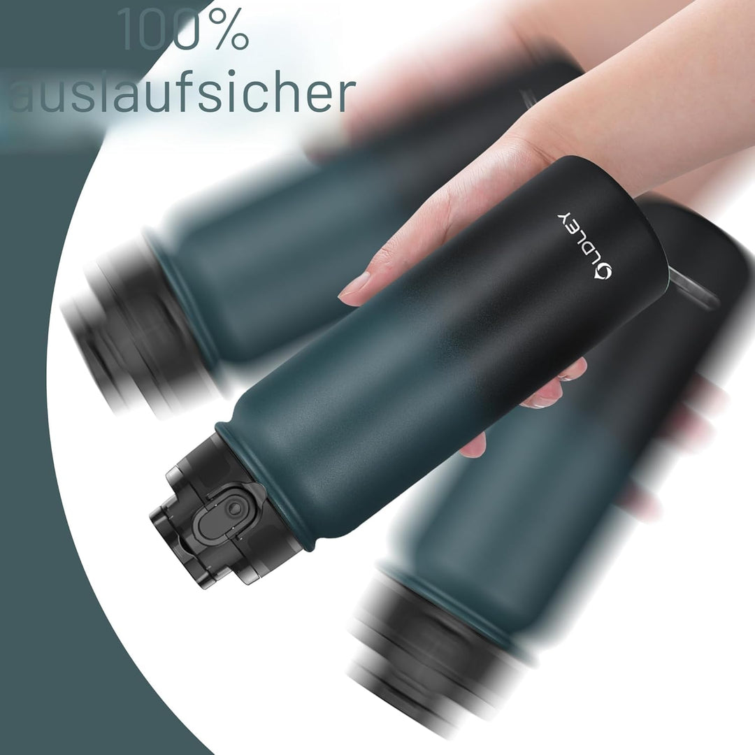OLDLEY 600ml/20oz Edelstahl-Wasserflasche, Doppelwandige Vakuumflasche, Hält Getränke Heiss und Kalt