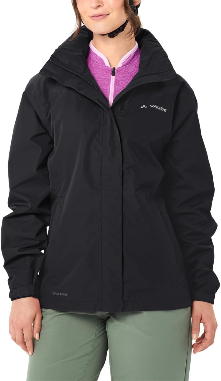 VAUDE Escape Bike Light Regenjacke Damen – Gefütterte Regenjacke mit 2-Lagen Membran, reflektierende