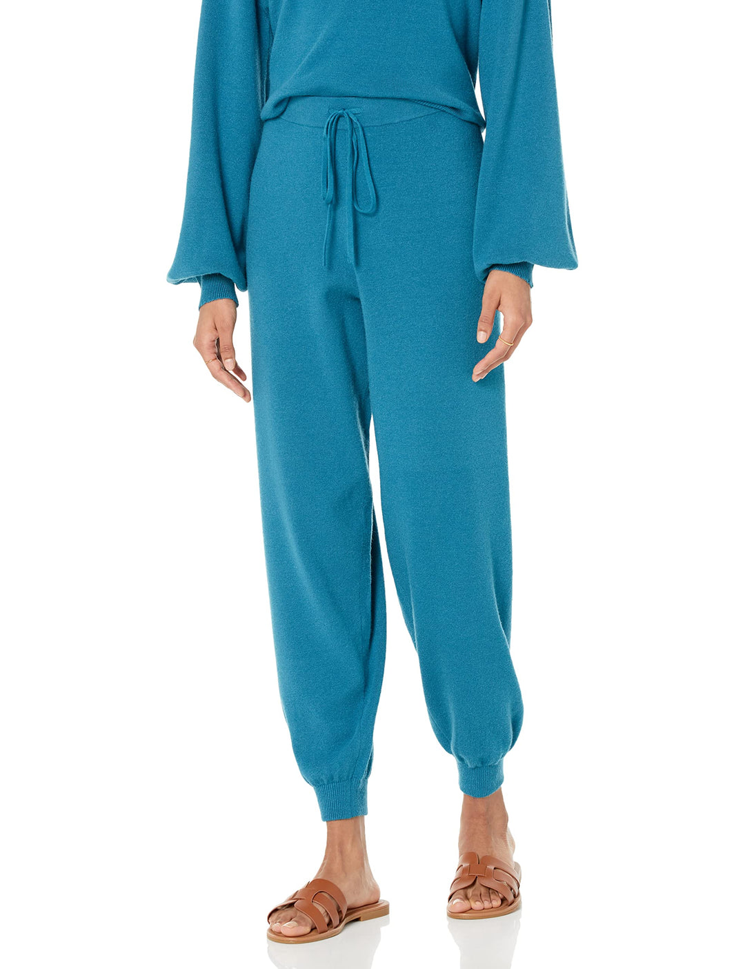 The Drop Maddie superweiche Strick-Jogginghose mit lockerer Passform, für Damen M Blauer Saphir, M B