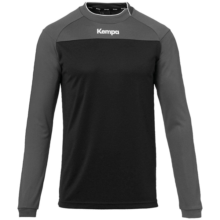 Kempa Herren Prime Langarmshirt, schwarz/Anthra, L