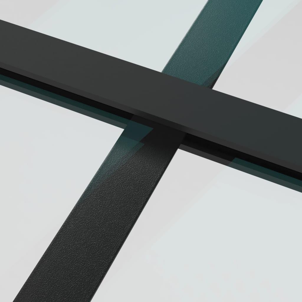 vidaXL Schiebetür mit Beschlag 76x205 cm ESG-Glas & Aluminium 76 x 205 cm/4x2 Scheiben, 76 x 205 cm/