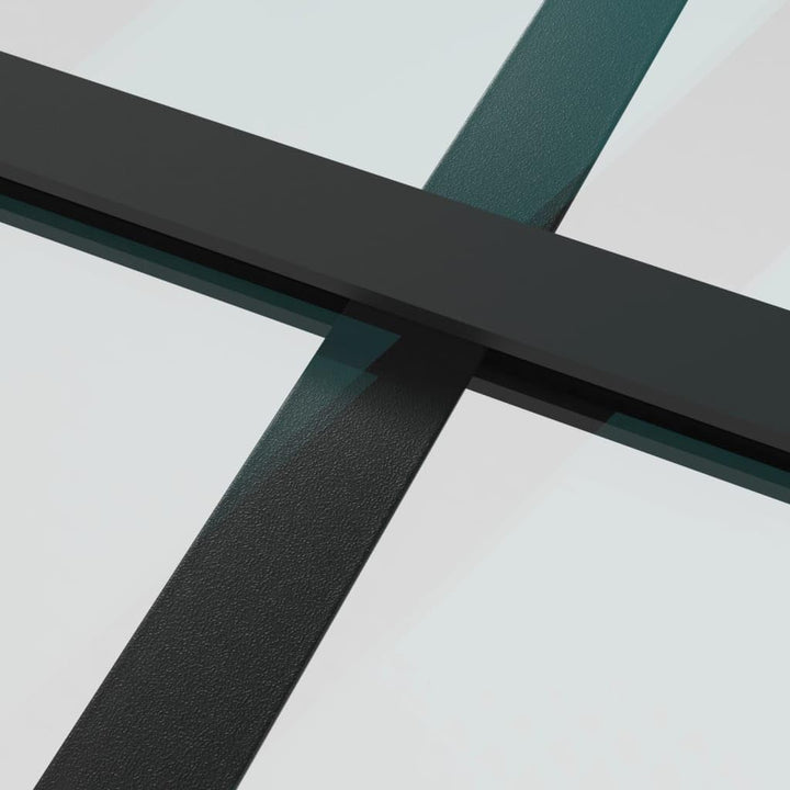 vidaXL Schiebetür mit Beschlag 76x205 cm ESG-Glas & Aluminium 76 x 205 cm/4x2 Scheiben, 76 x 205 cm/