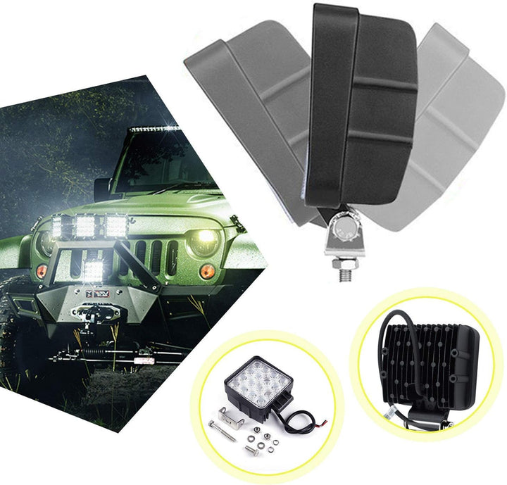 Lospitch LED Arbeitsscheinwerfer 12V 48W,LED Scheinwerfer 24V für auto,LKW,traktor,Offroad,SUV,ATV,R