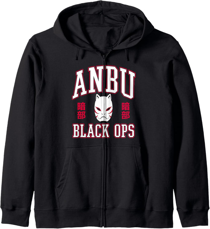Naruto Shippuden Anbu Black Ops mit Maske Kapuzenjacke