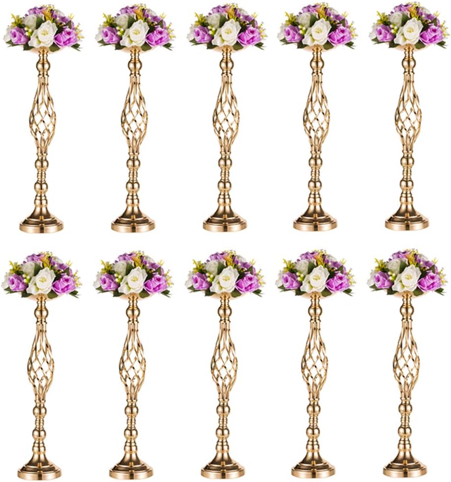 Nuptio 10 Stücke Vasen Hochzeitsmittelstücke Tischdekoration Blumenständer 59cm für Hochzeit Party E