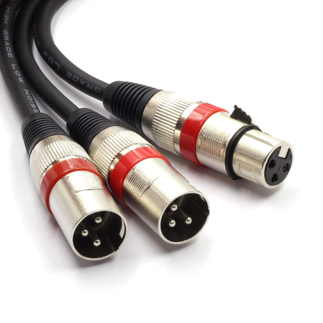 SiYear Ausgewogenes XLR-Splitter-Kabel – Buchse auf Dual-Stecker, 3-Polig, Patch-Y-Kabel, Mikrofon-S