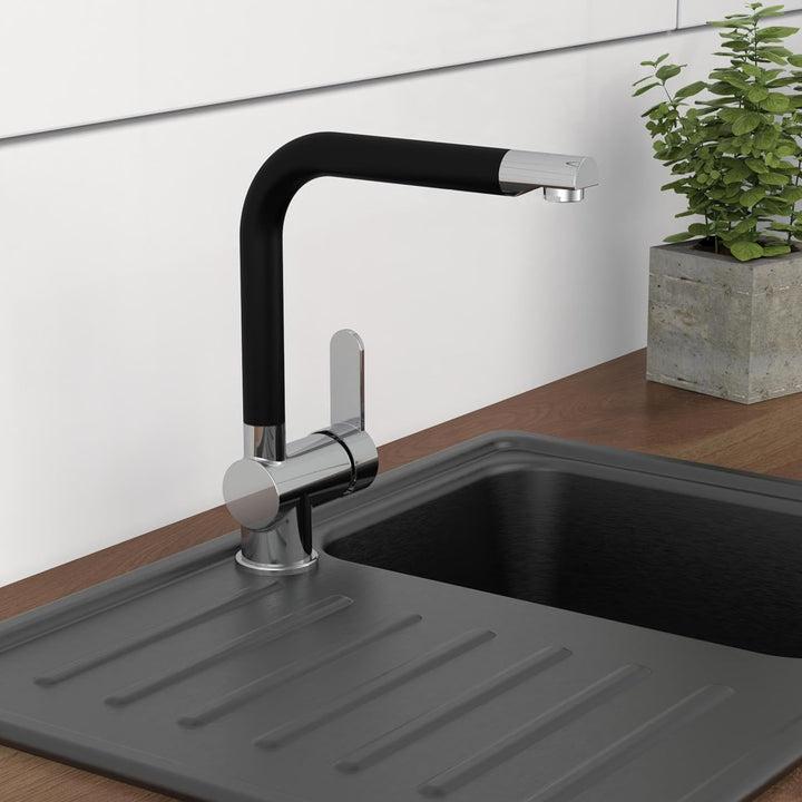 SCHÜTTE 79856 RIO 360° schwenkbare Küchenarmatur, Spültisch Armatur mit hohem Auslauf Küche, Einhebe