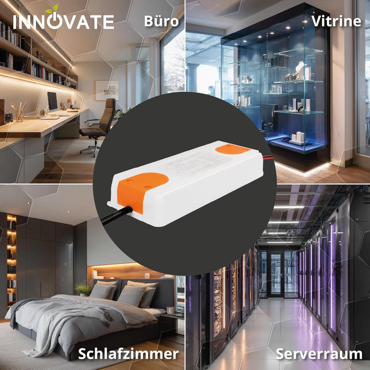 LED Trafo ECO 12 Volt/DC, 0-50W - LED Treiber - Transformator - Netzteil - Driver von INNOVATE® (12V