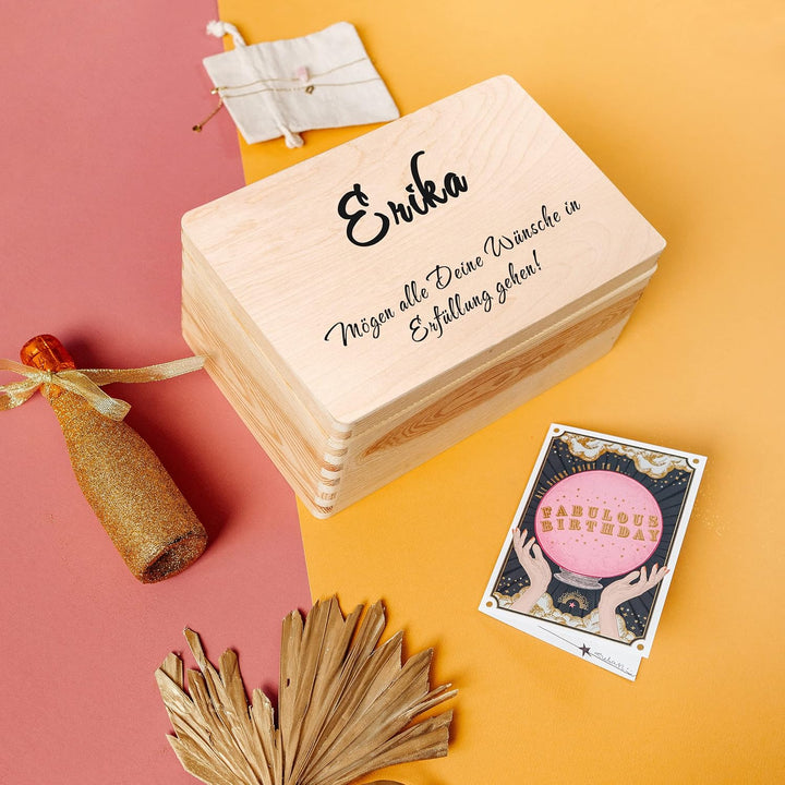 Creative Deco Personalisierte Geschenke Wunschtext Holzkiste | Dein Eigener Beliebig Text Individuel