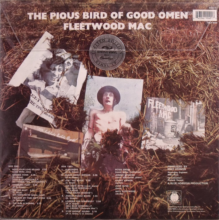 Pious Bird of Good Omen, Vinyl