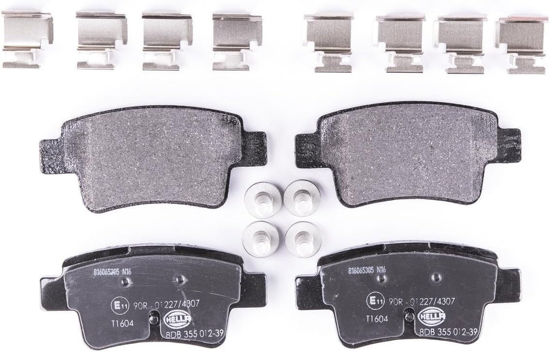 HELLA PAGID 8DB 355 012-391 Bremsbelagsatz - T1604 - Dicke/Stärke: 17.5mm - Bremssystem: Bosch - nic