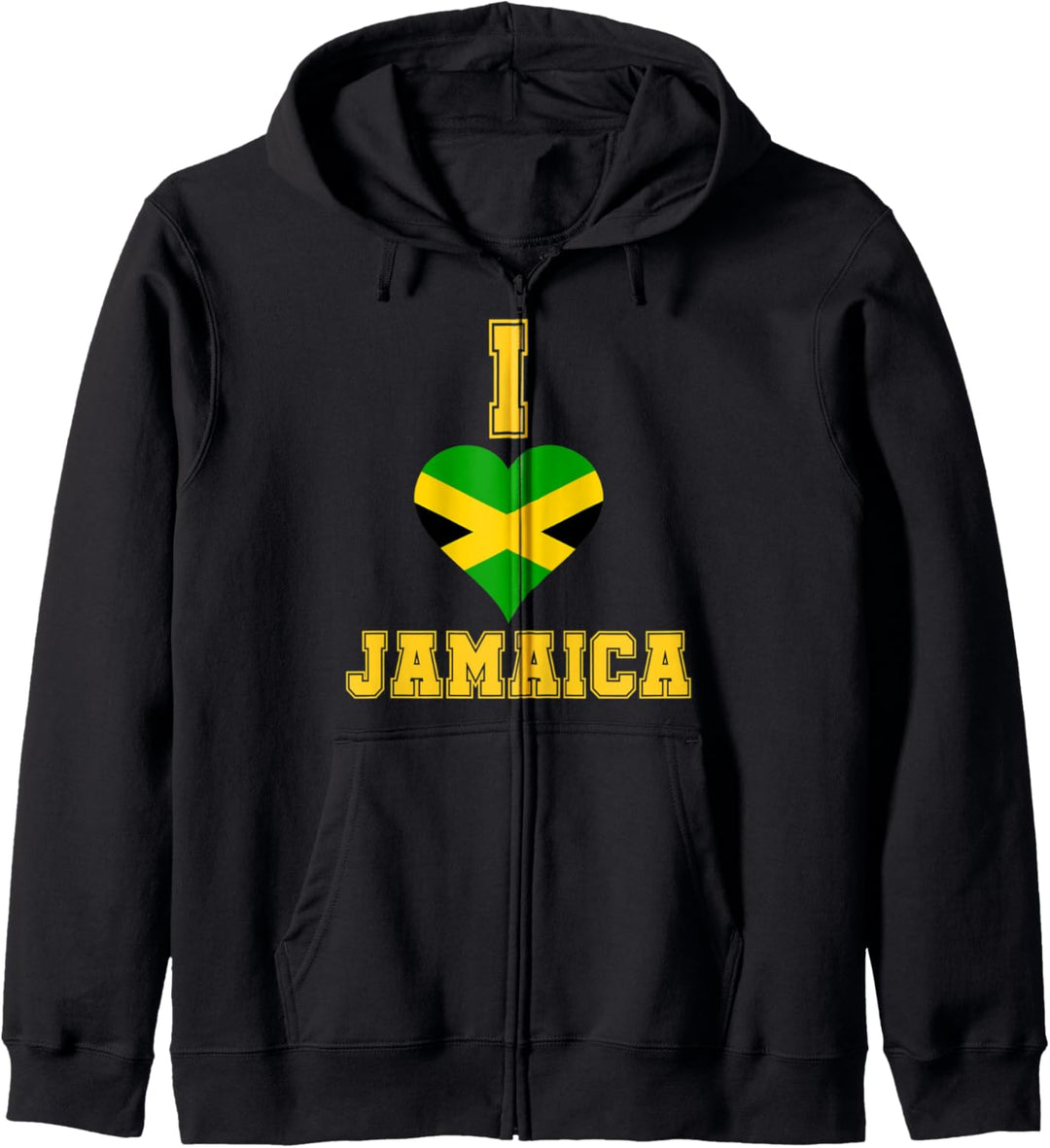 Flagcastle: I Love Jamaica Jamaican Pride Flag Kapuzenjacke