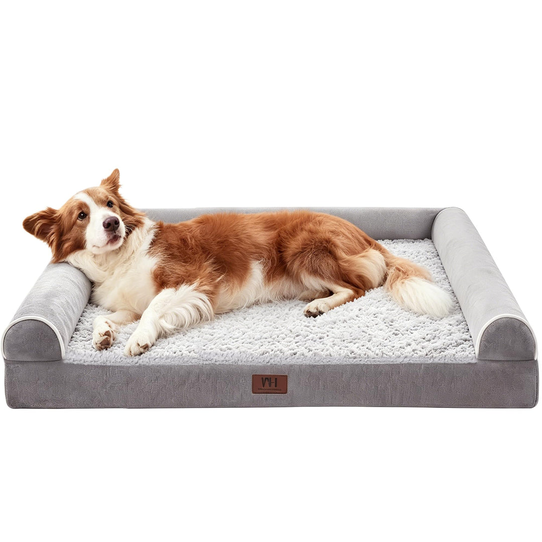 WESTERN HOME Orthopädisches Hundebett mittelgrosse Hunde hundesofa Hundecouch Hunde Bettchen mit Hoh