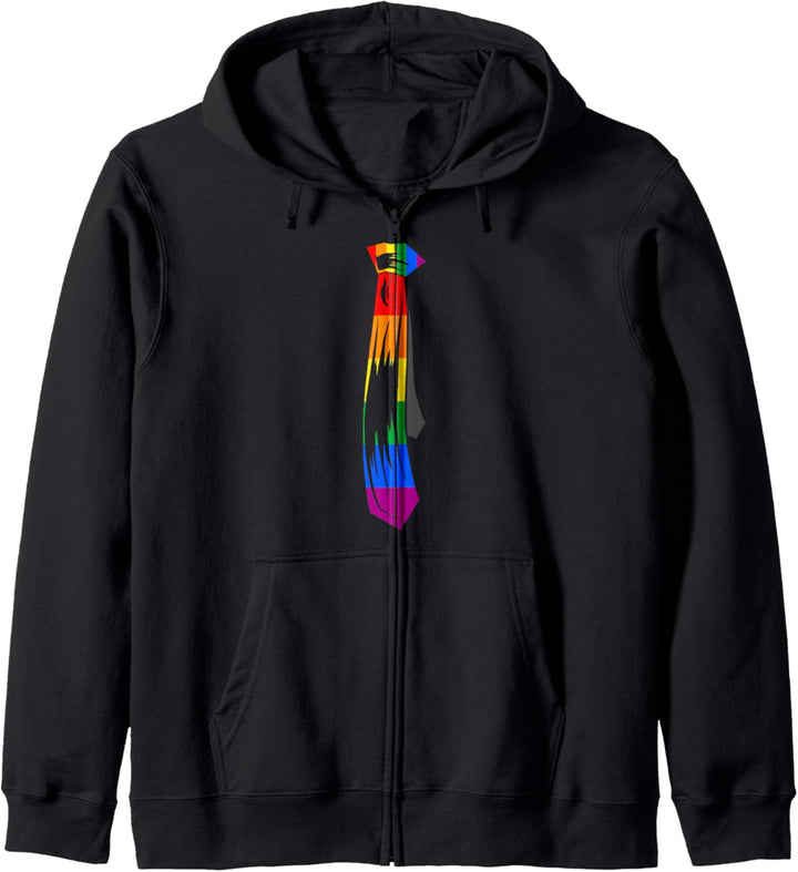 Krawatte Lesbian Schwul Homo Outfit LGBT Gay Homosexualität Kapuzenjacke