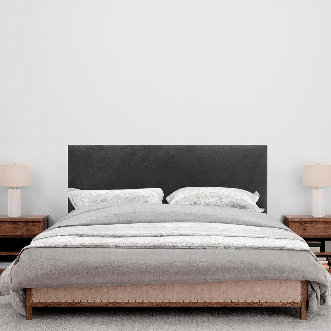 DHOME Kopfteil aus Kunstleder oder Stoff AQUALINE Glattes gepolstertes Kopfteil Luxusbett Kopfteil (