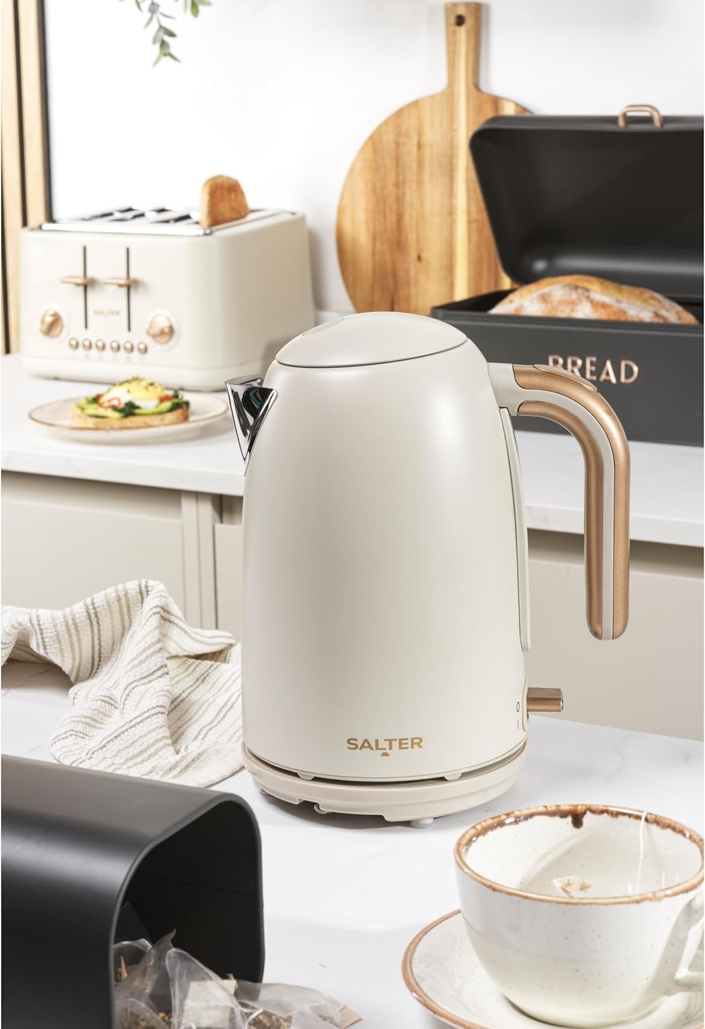Salter Pebble 3KW Wasserkocher – 1,7 L schneller elektrischer Wasserkocher, herausnehmbarer Kalkfilt