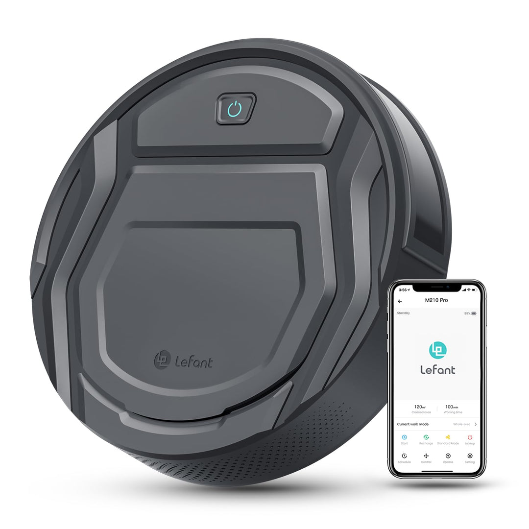 Lefant Saugroboter, Superschlank WLAN Roboterstaubsauger, Kompatibel mit Alexa Sprachsteuerung, Stau