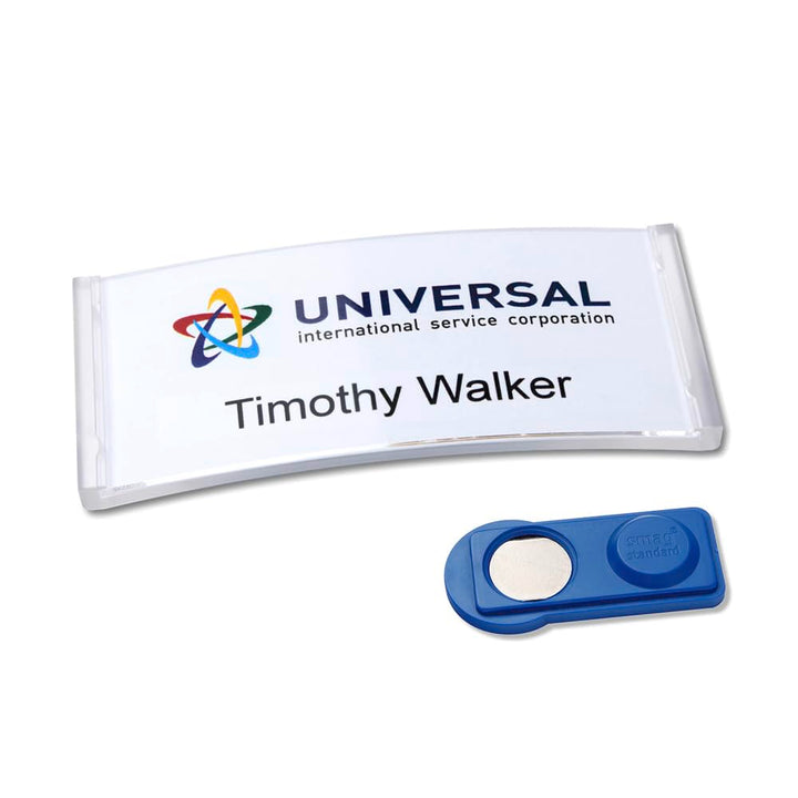20 Magnet-Namensschilder polar® 30 „color“, inkl. Druckbogen - transluzent klar