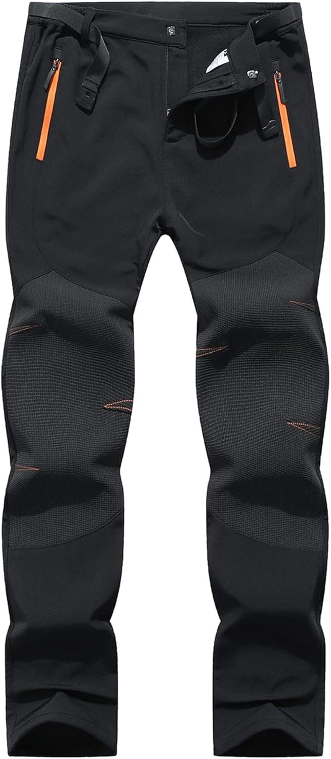 BenBoy Herren Wanderhose Wasserdicht Skihose Softshellhose Winddicht Outdoorhose Winter Warm Gefütte