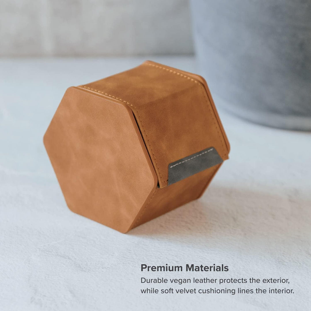 CASE ELEGANCE Schutzhülle für Uhrenrollen mit 1 Fach – Premium-Uhren-Organizer mit veganem Leder – v