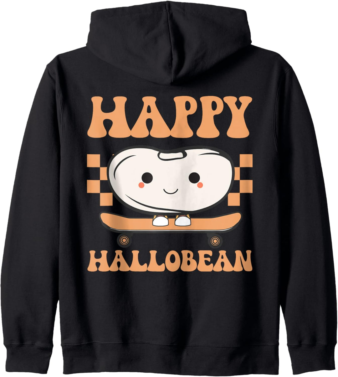 Happy hallobean, groovy halloween bohne, lustige skateboarder Kapuzenjacke