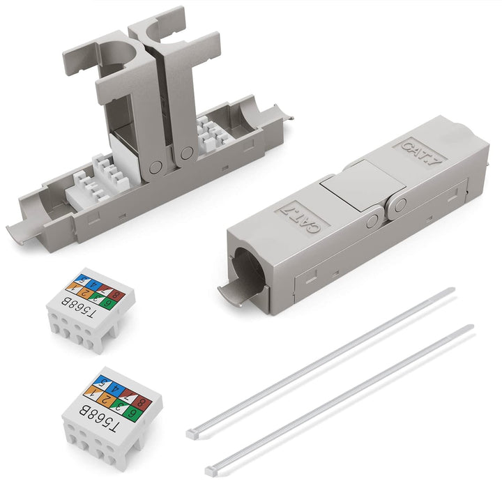 hb-digital 2X LSA Netzwerkkabel Verbinder CAT. 7 Outdoor IP68 Wasserdicht Ethernet Kupplung Verlegek
