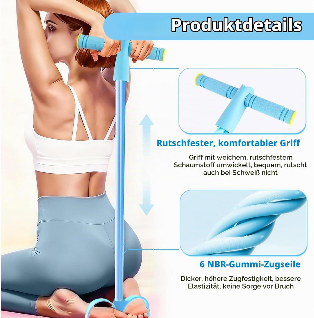 JDCMEI Bauchtrainer, Multifunktionales Spannseil mit Rückentrainer &amp; Fitnessbänder, Sit-Up Trainings