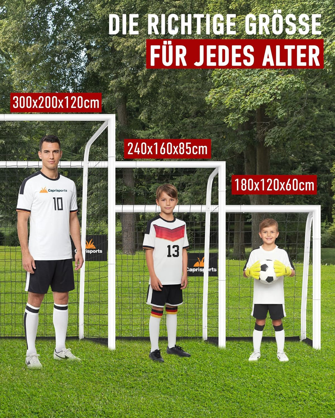Fussballtor Kinder [EXTREM STABIL] - [ROSTFREI] Fussballtore für Garten Kinder - Fussball Tor mit Er