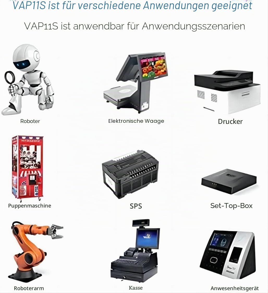 Vonets VAP11S 2,4 GHz industrieller Mini WLAN Router, Wireless Bridge/Repeater, 2 RJ45-Ethernet-Port