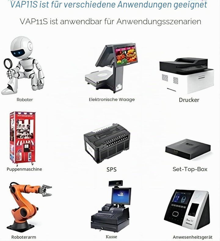 Vonets VAP11S 2,4 GHz industrieller Mini WLAN Router, Wireless Bridge/Repeater, 2 RJ45-Ethernet-Port