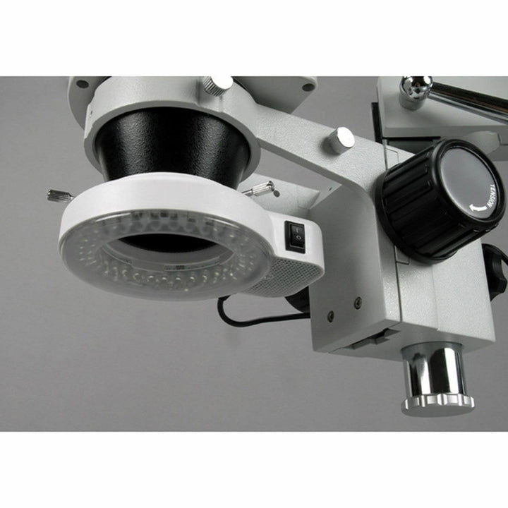 AmScope LED-144S 144 LED-einstellbares Mikroskop-Kompaktringlicht und Adapter