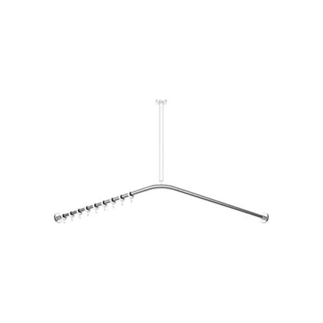HEWI Vorhangstange (Duschvorhangstange) für Wanne 1000x1000 mm, inkl. Befestigungsmaterial - 900.34.