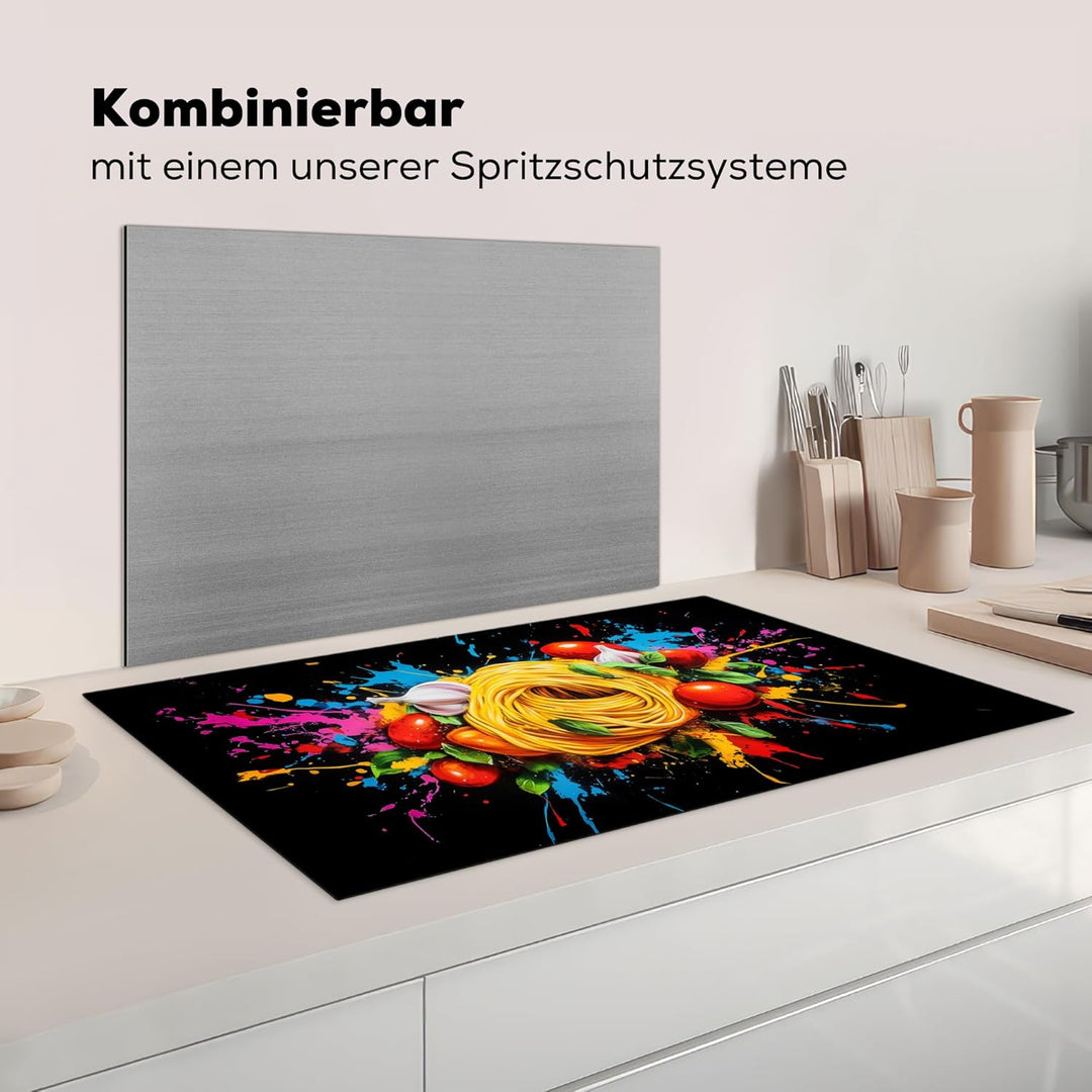 Herdabdeckplatte 90x52 cm Einteilig Küche Herdabdeckung Induktionsfeld Ceranfeld Herdabdeckplatten V