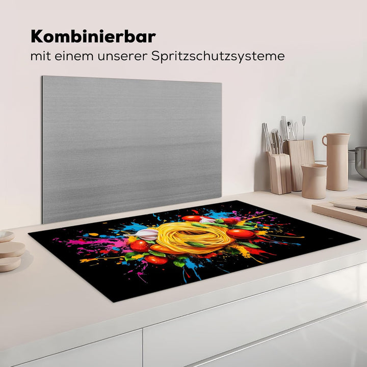 Herdabdeckplatte 90x52 cm Einteilig Küche Herdabdeckung Induktionsfeld Ceranfeld Herdabdeckplatten V