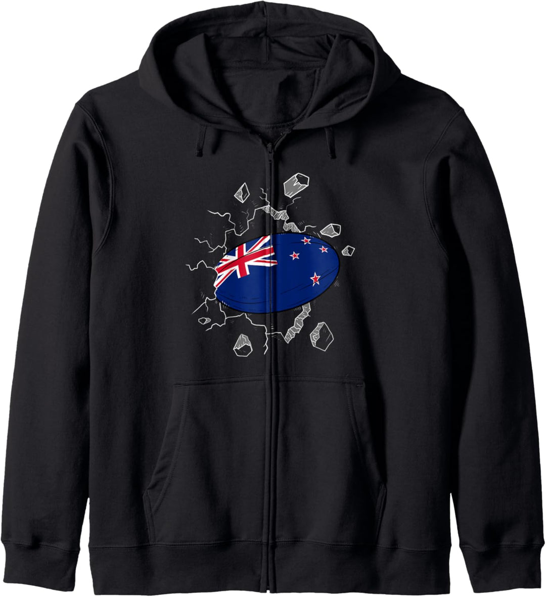 Neuseeland Rugby Trikot Neuseeland Flagge Rugby Ball Sport Kapuzenjacke