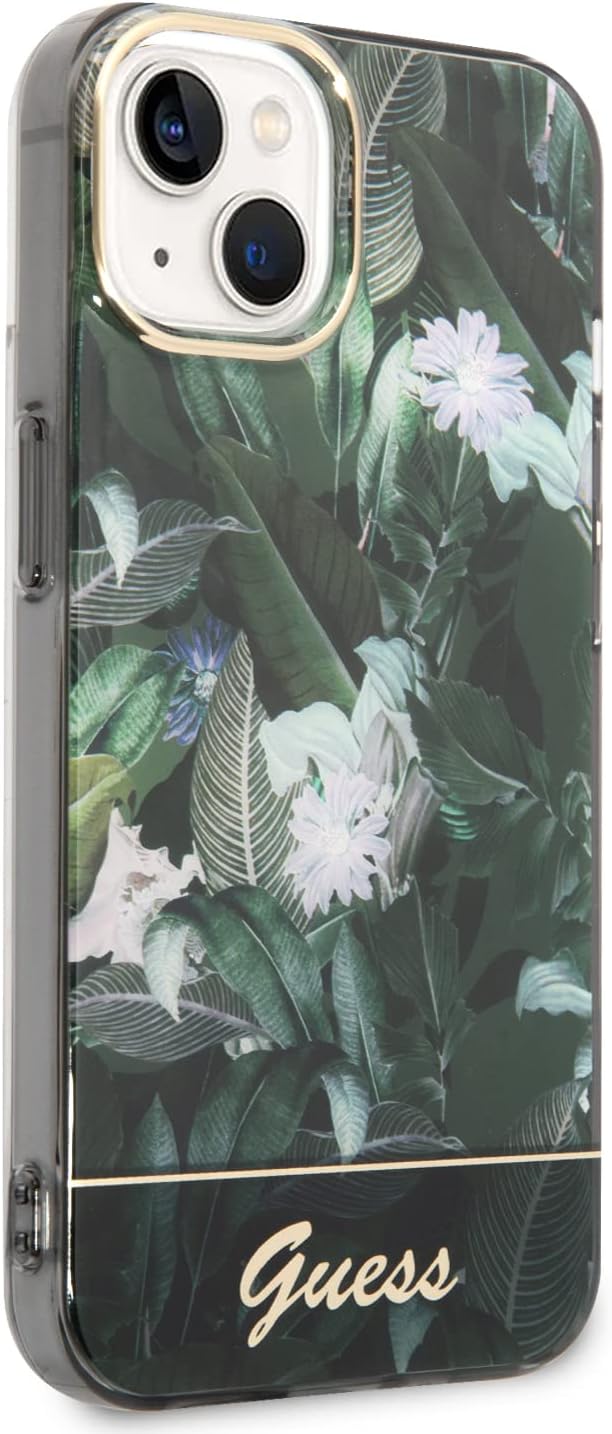 GUESS GUHCP14MHGJGHA Hülle für iPhone 14 Plus 6,7" grün hardcase Jungle Collection