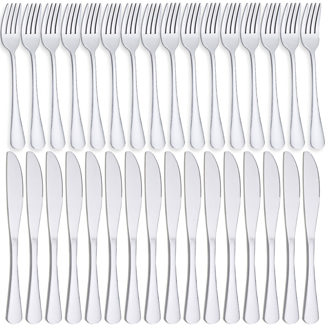 36 Stück Messer und Gabelsets, PionStar Besteck Set 18 Personen, Gabeln 18 Stück/Tafelmesser 18 Stüc