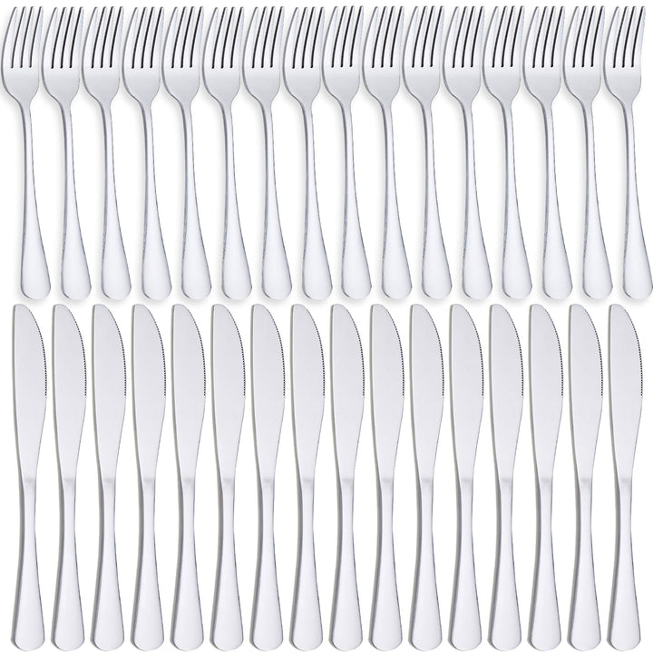 36 Stück Messer und Gabelsets, PionStar Besteck Set 18 Personen, Gabeln 18 Stück/Tafelmesser 18 Stüc